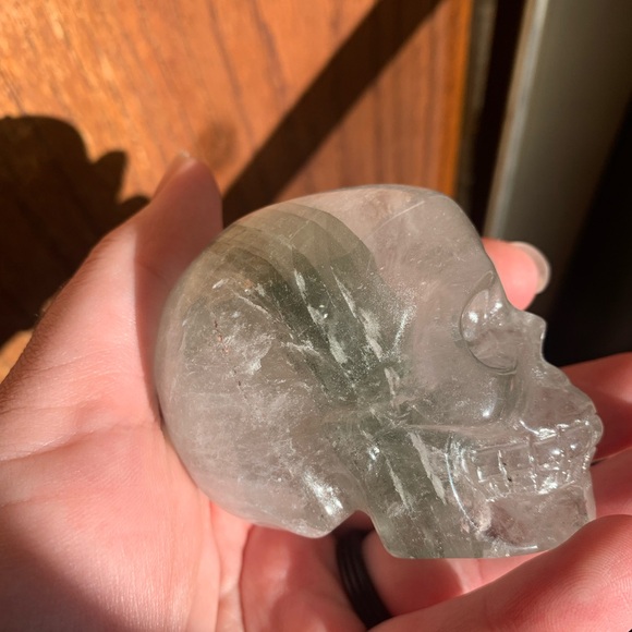 Garden Quartz Skull Carving - Picture 5 of 13